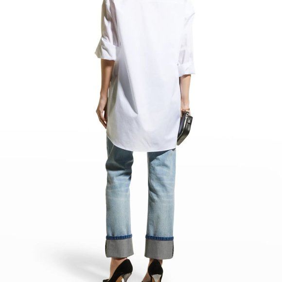 NWT Hellessy Tollin Knot-Hem High-Low White button up Shirt - Picture 6 of 9